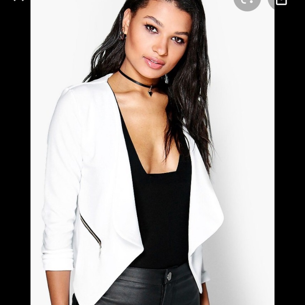 🌼Zip crepe blazer🌼